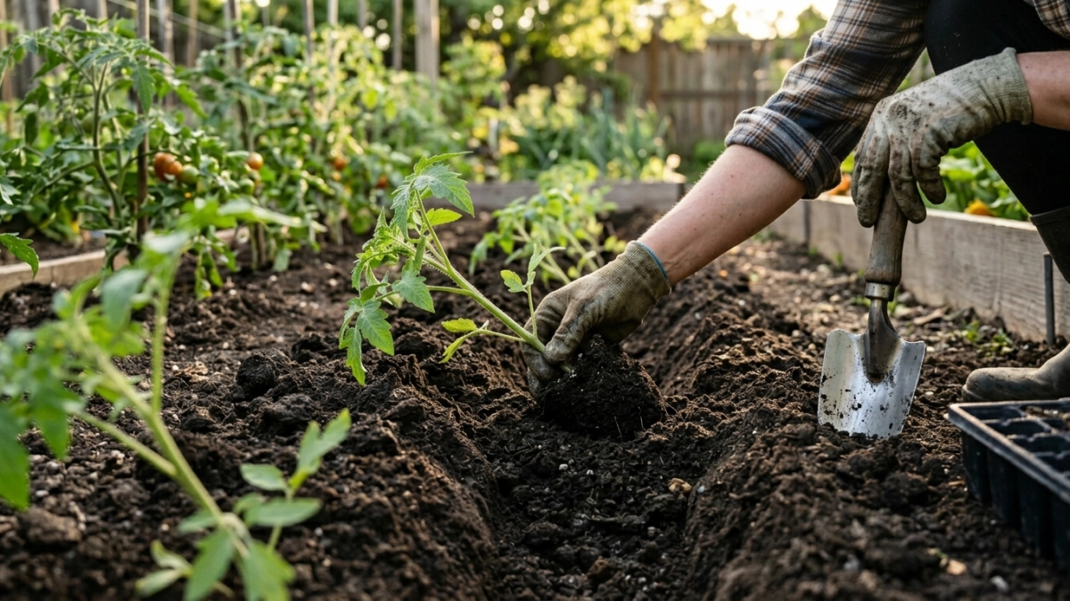 Никаких лунок, теперь сажаю помидоры по-сибирски: растут без остановки, урожай с 1 куста — как с целой грядки
