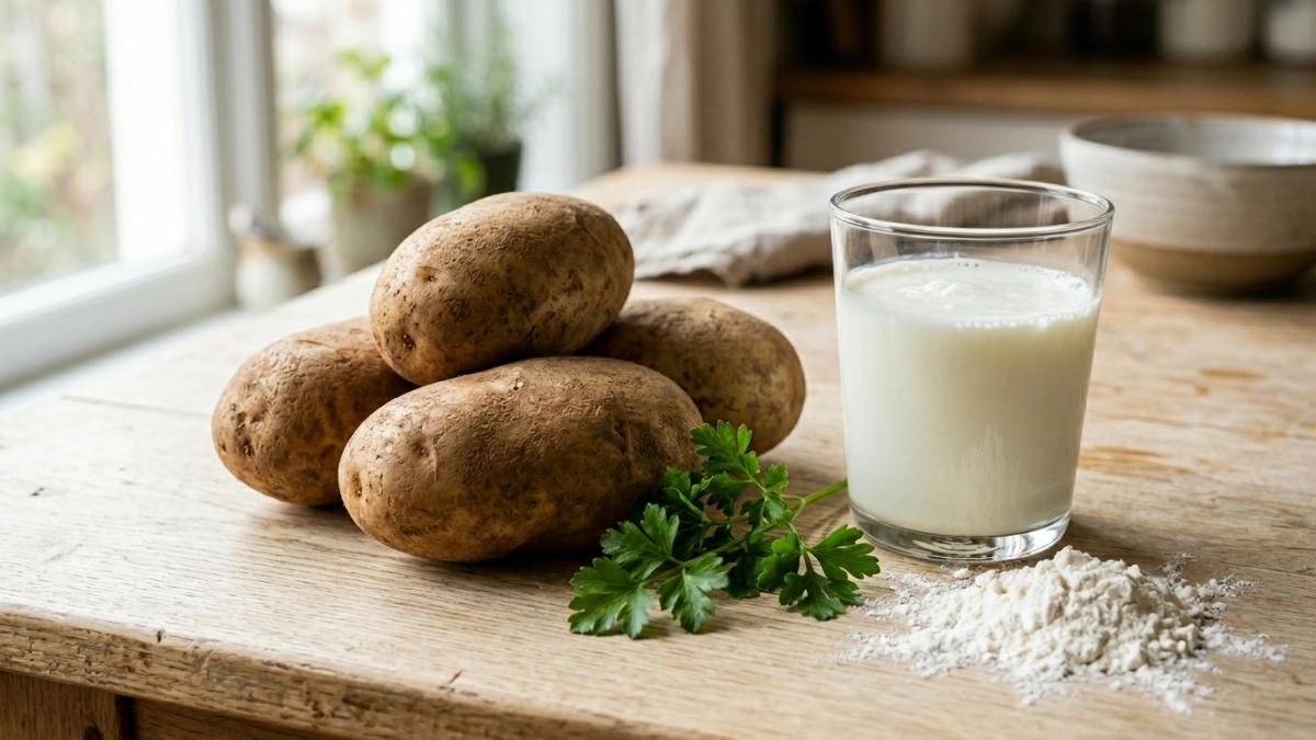 Стакан кефира, 3 картофелины — и через 15 минут на столе вкуснятина: горячий и сытный ужин из того, что есть