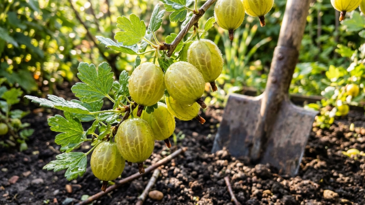 Не мусор, а клад: 1 стакан под куст — и крыжовник ломится от урожая — ягоды отборные, без единой трещинки