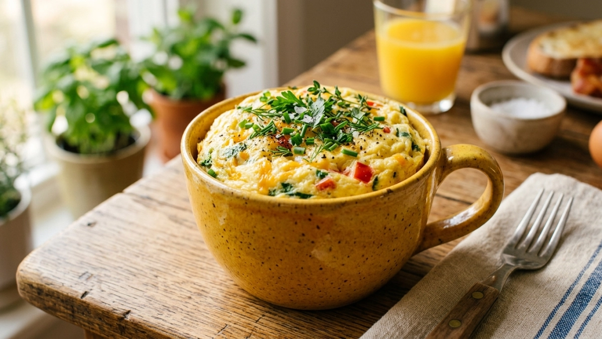 Яйца не варю и не жарю: разбиваю 2 яйца в кружку и готовлю быстрый омлет в микроволновке – вкусно и просто