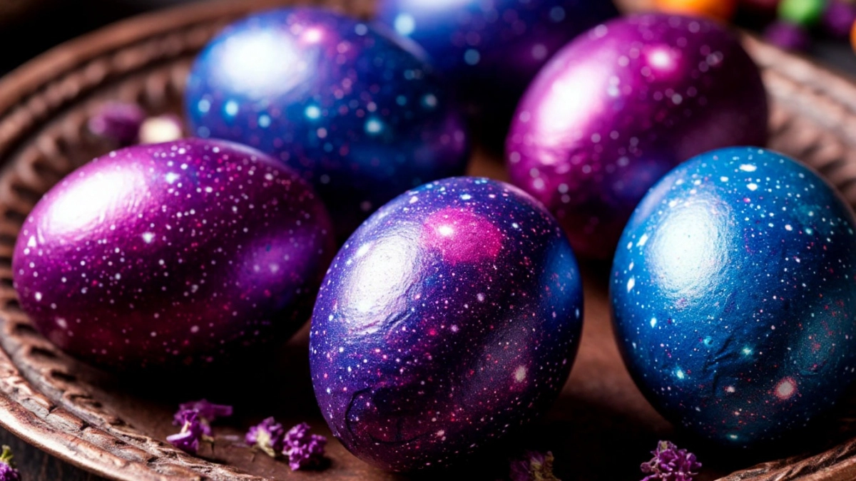 Не мусор, а сокровище: окрашиваю яйца в космический цвет без химии — луковая шелуха не нужна