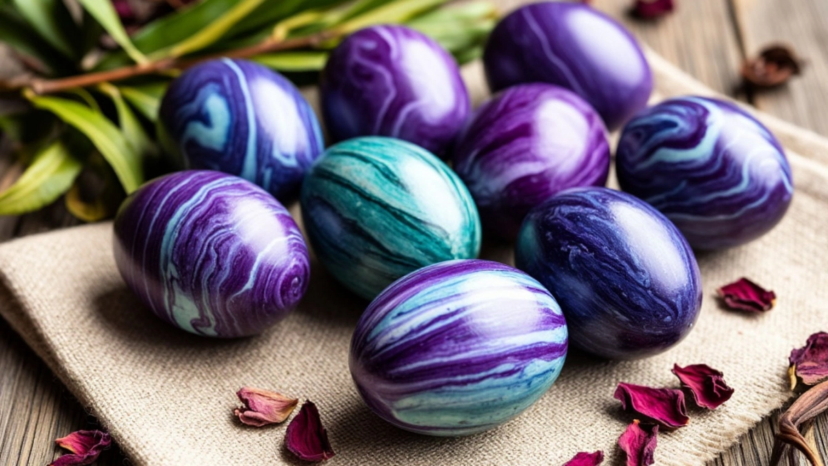 Берем марлю и обычный чай — к Пасхе получаем "галактические" яйца: не крашенки, а драгоценность