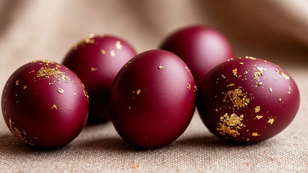 Самые модные яйца на Пасху — главный тренд сезона 2026: бургунди с блестками