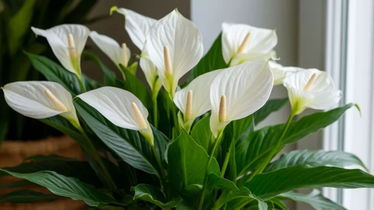 Положите таблетку в спатифиллум: простой способ — и получите "фейерверк цветов"