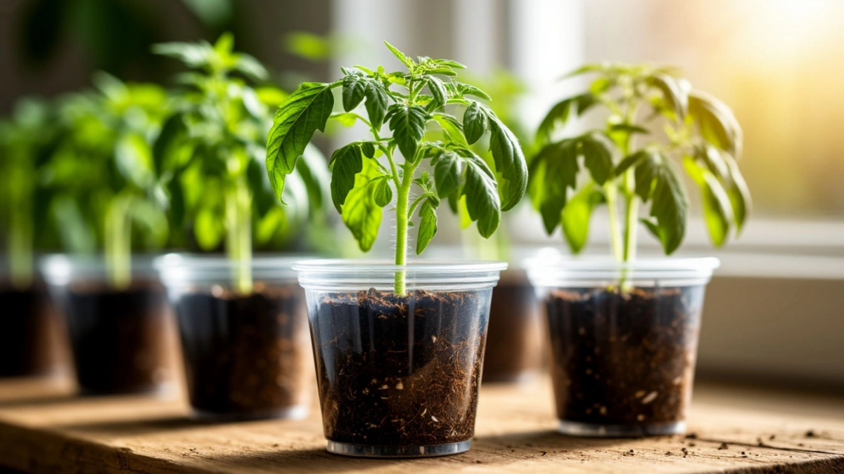 Во время пикировки томатам – обязательно: 1 хитрый приём – и рассада станет крепче дуба, мощной и коренастой