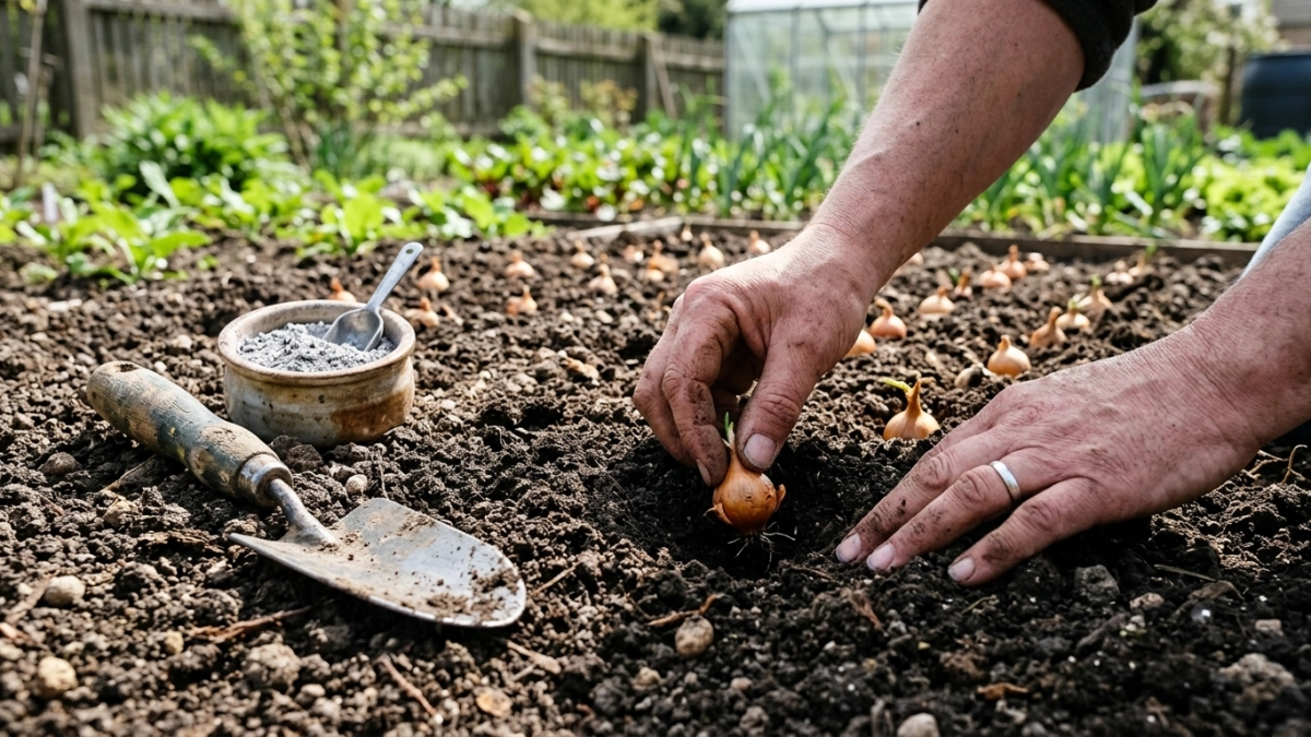 Лук сажаю исключительно так: ни одна луковая муха и близко не подлетит — урожай под надежной защитой
