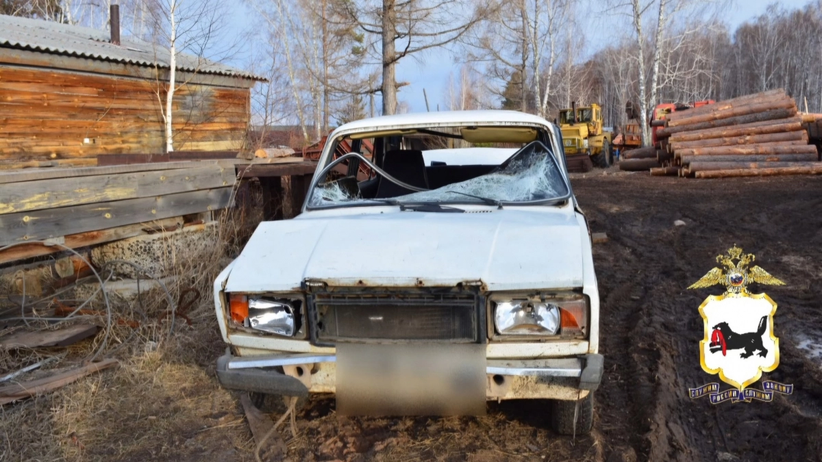 В Иркутской области правоохранители задержали угонщиков, которые разбили автомобиль топором