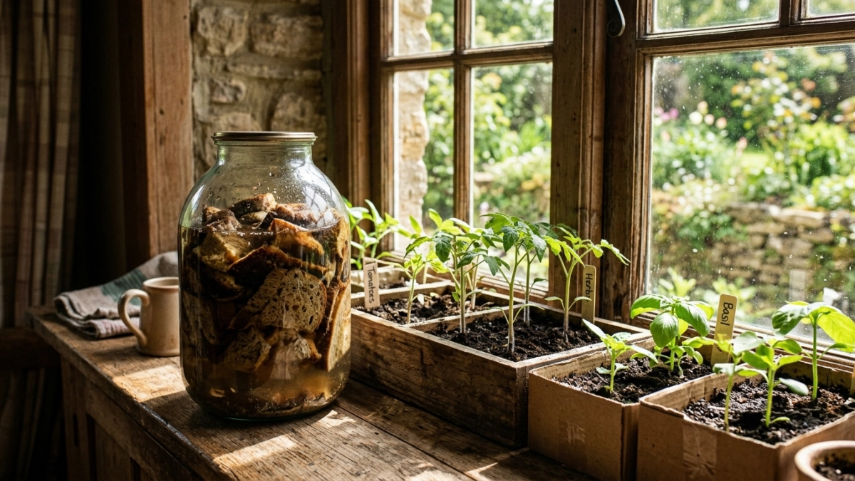 Корки хлеба собираю пакетами по соседям — эффективное удобрение для рассады, а не отходы