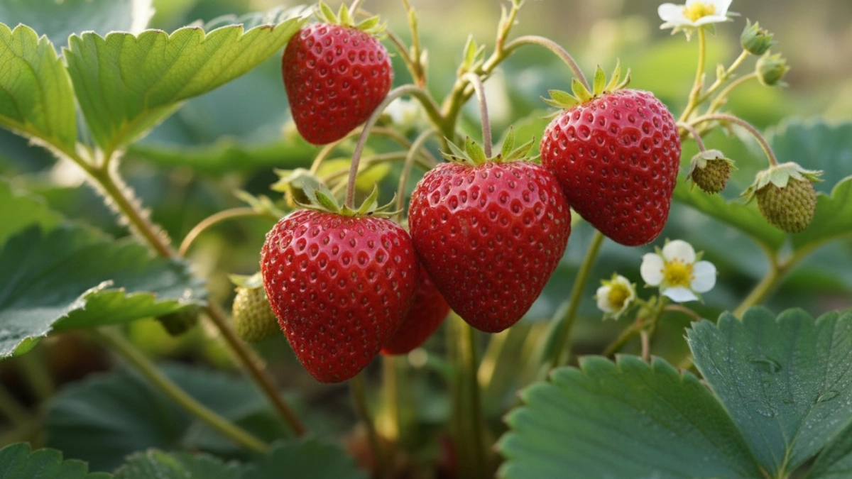 1 ложка на 10 л воды — и клубника усыпана плодами размером с кулак: весенний "энергетик" для ягод