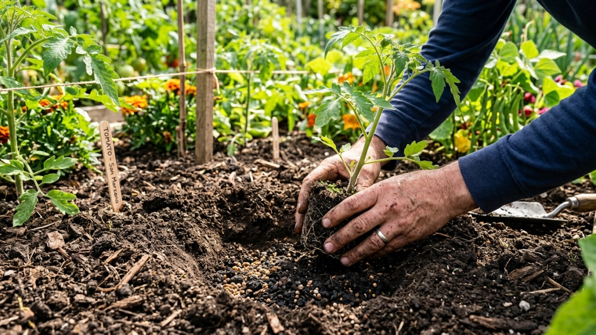 Положила в лунку рыбные головы при посадке томатов: помидорки будут с дыню — старый дедовский приём
