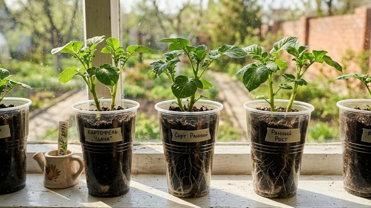 Выращиваем картофель "по-модному" в стаканчиках — получаем урожай крупной молодой картошки уже в мае