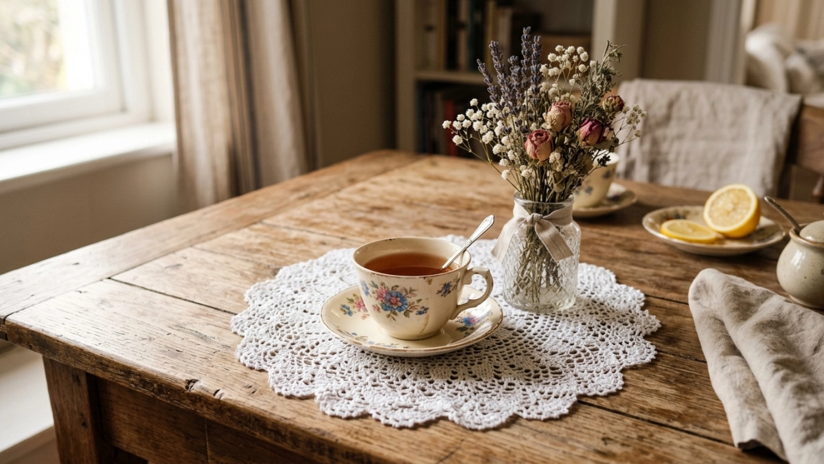 Старый тюль превращаю в винтажные салфетки: 9 простых швейных хитростей — даже новичку под силу