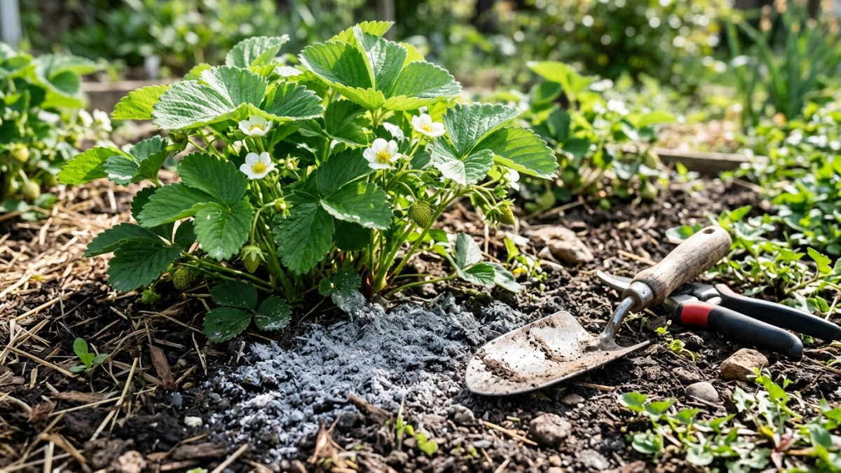 В апреле рассыпаю по клубнике вот такой "порошок": вредителей нет весь сезон, а урожай ягод в 2 раза больше