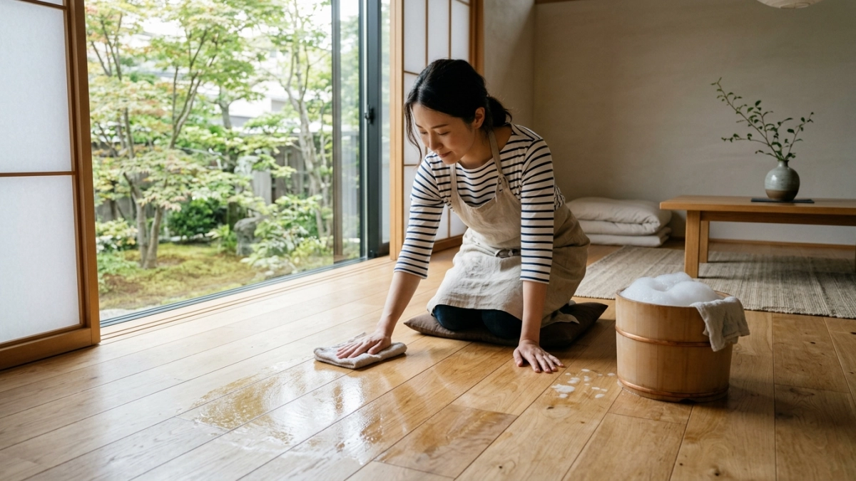 Японский метод "3 ложки" уничтожает всю грязь и бактерии на полу — сияет дольше месяца