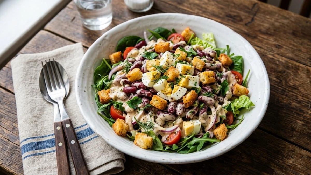 Натираю плавленые сырки и добавляю в салатник фасоль — салат "Нежданчик" за 5 минут: сытнее оливье и проще винегрета