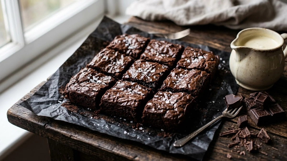 Соблазнительное сочетание контрастных вкусов: как испечь дома королевские брауни с морской солью — рецепт