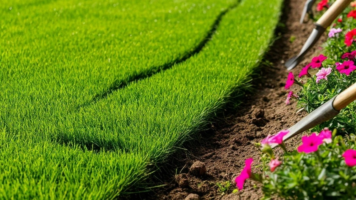 Избавилась от бордюрной ленты: обычную идею подсмотрела у английских ландшафтных дизайнеров – больше никаких дешёвых заборчиков