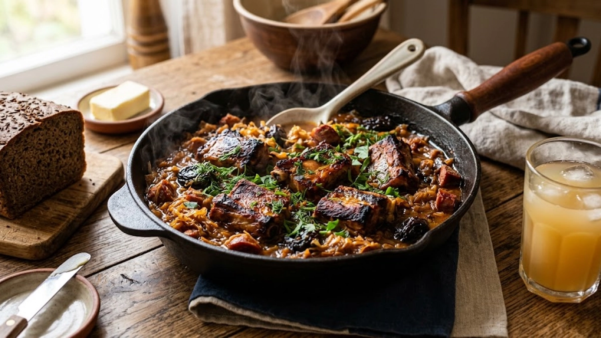 Не просто тушёная капуста, а бигос: готовится очень просто, а вкус запоминается — съедят все, даже капризные едоки