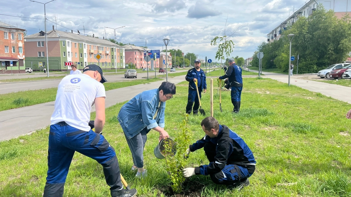 В Усолье-Сибирском высадили более ста деревьев в День эколога