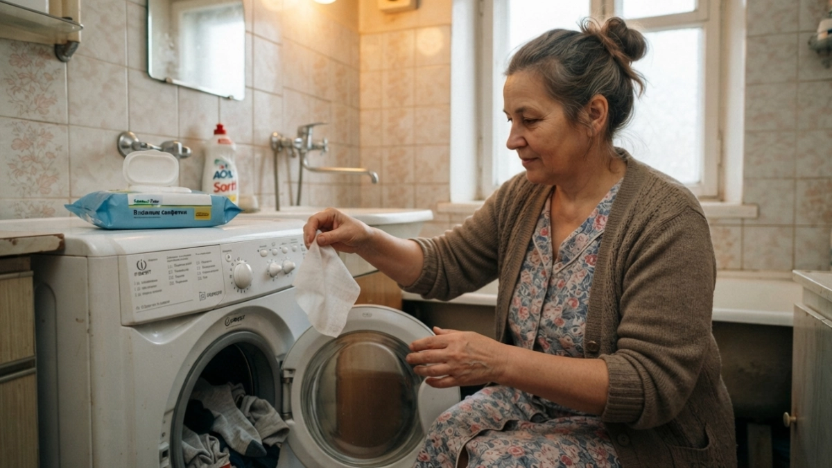 Всегда кладу в стиралку влажную салфетку — и наслаждаюсь чистотой: в 2 раза больше пользы почти даром