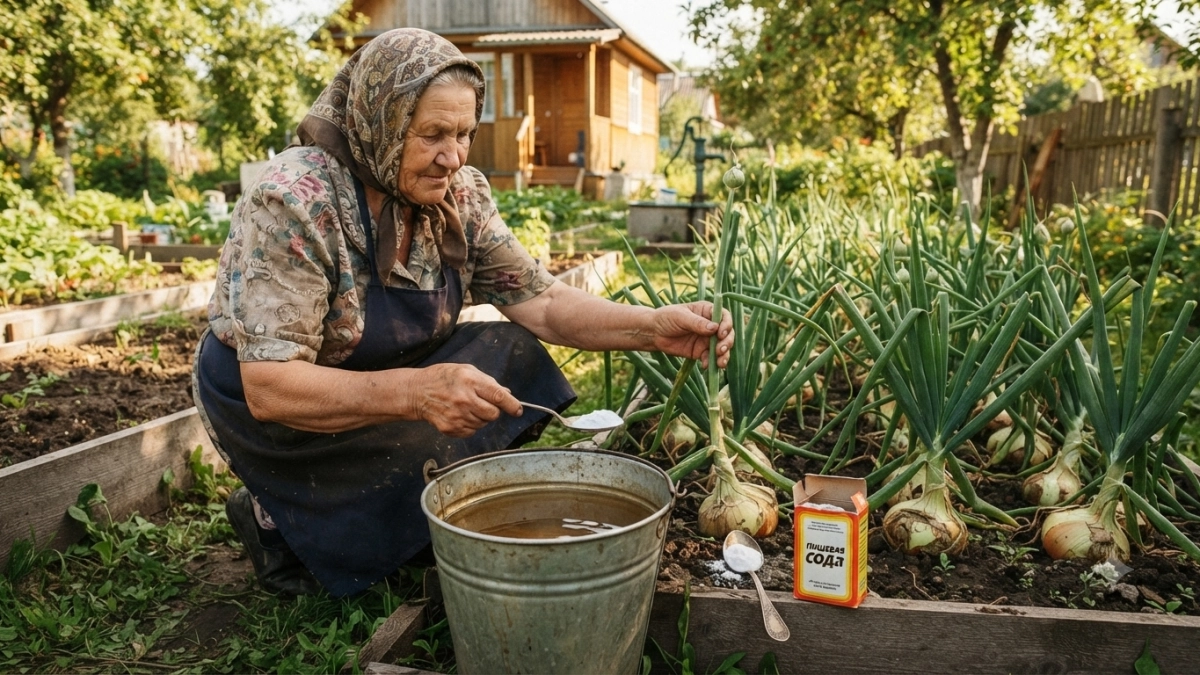 Стрелки больше не высасывают силы из лука: 2 ложки на ведро воды — и репки растут огромные, как в сказке