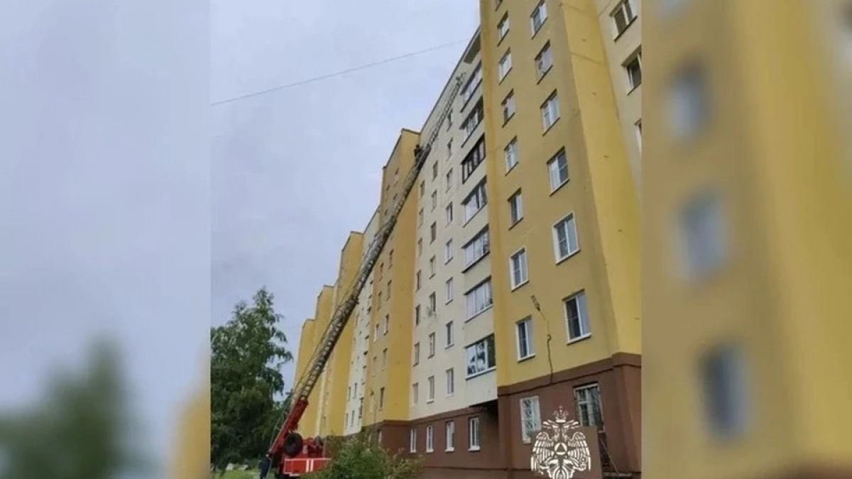 В Иркутской области пожарные вывели четырех человек из горящей квартиры на девятом этаже