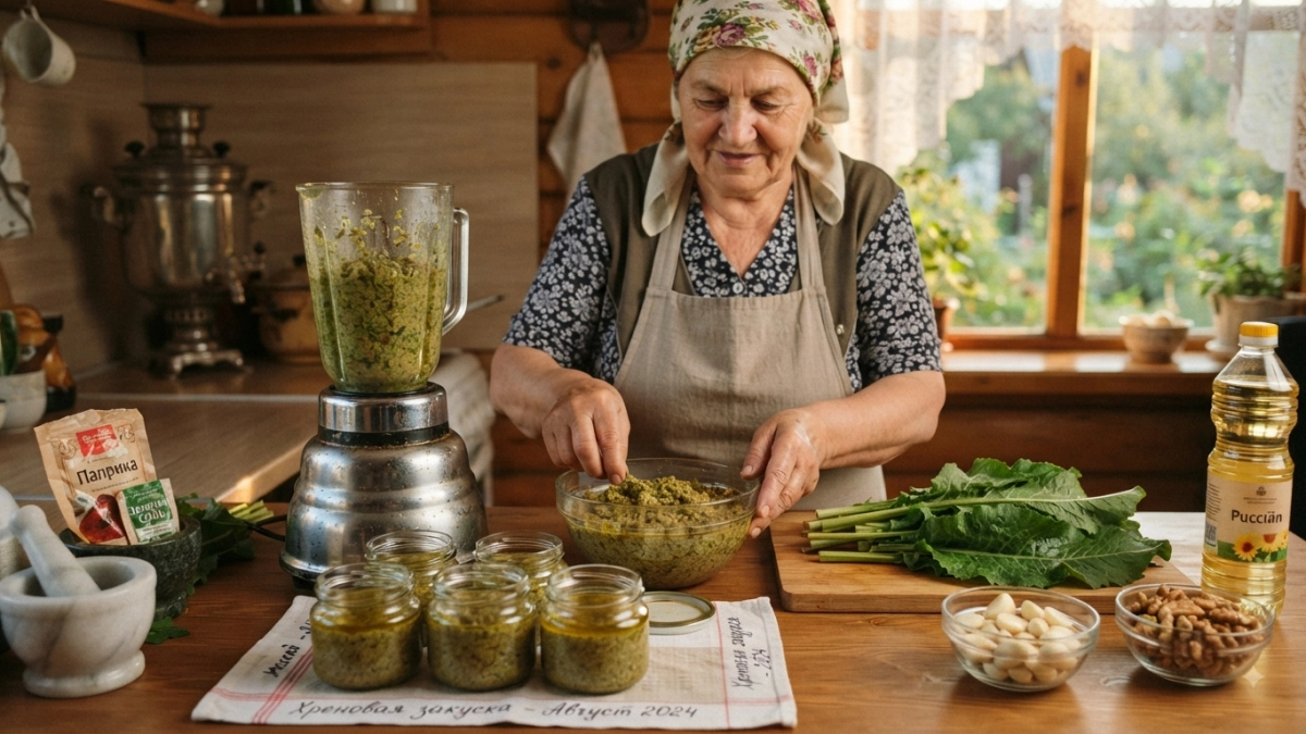 Листья хрена больше не сжигаю и не кидаю в компост: отправляю в блендер — мощная приправа уделывает магазинные соусы