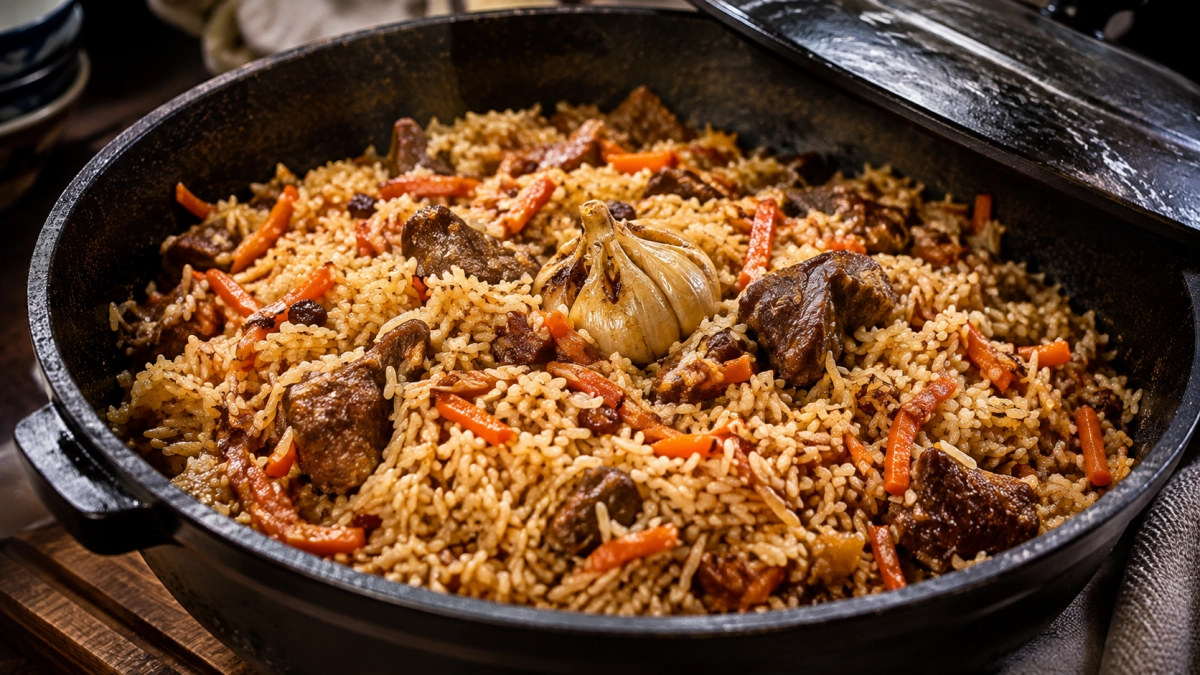 2 кусочка кладу прямо на рис за 5 минут до готовности: плов получается вкуснее, чем в Узбекистане — зернышко к зернышку, никакой липкой каши