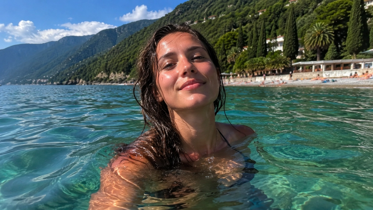 За границу без загранника: чистое море +24 °C, горы у самой воды и пляжи без сочинской толкучки — осенью самое время