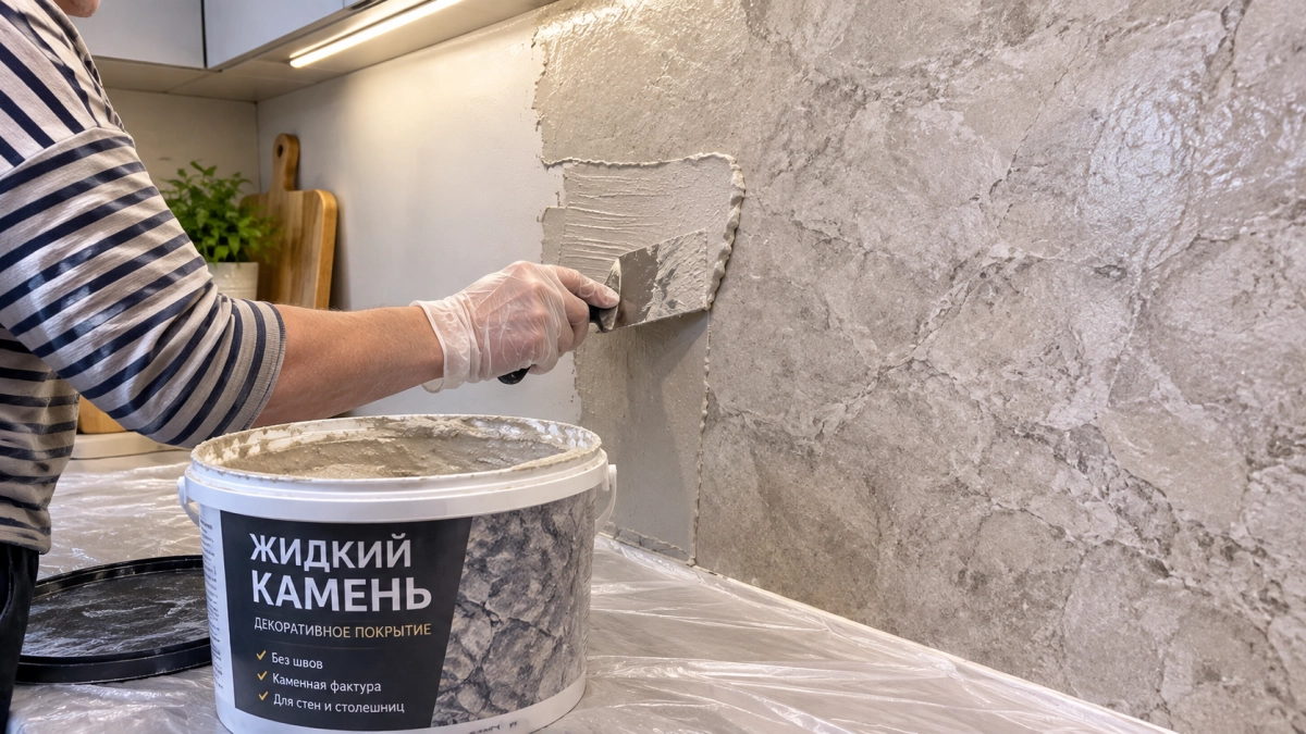 Беру банку «жидкого камня» и прохожусь по дому: 5 мест, где он заменяет плитку — выглядит будто работал дорогой дизайнер