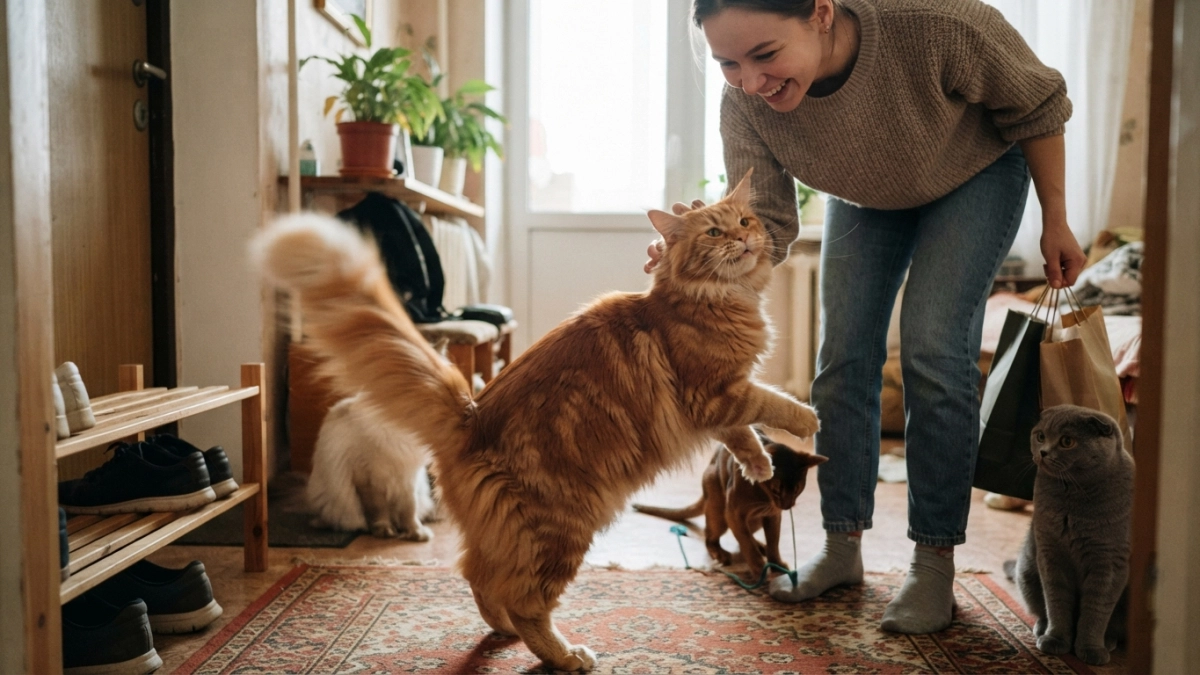 Кошки с характером душки: 4 самые ласковые и весёлые породы — радуются хозяину, хвост виляет как пропеллер