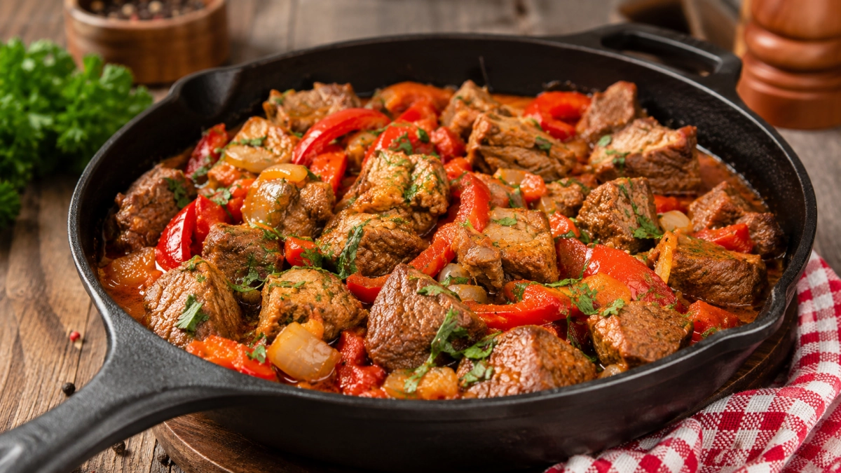 Беру 700 г свинины и много овощей: готовлю сербскую мучкалицу — мясо получается нежным, сочным и ароматным