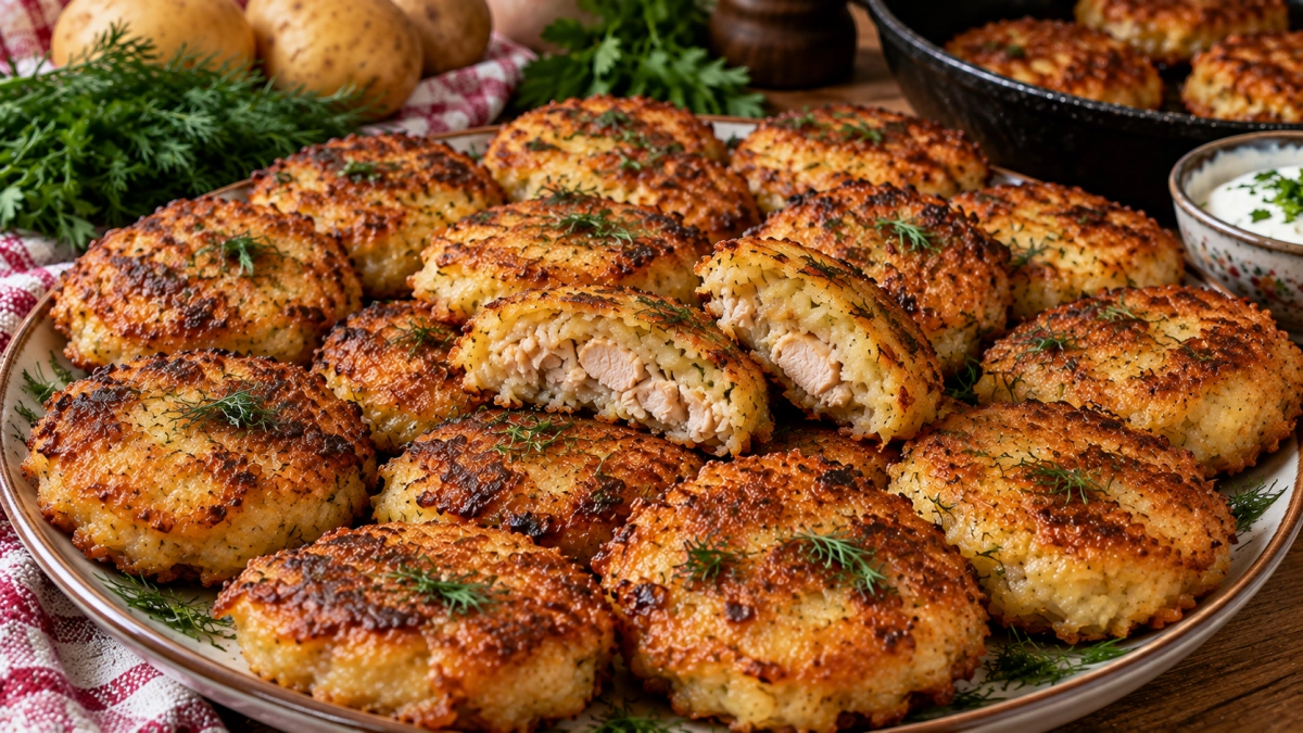 Не драники и не рубленые котлеты: жарю «Мясные пузатики» из картошки и курицы — хрустят по краям, сок прячут внутри