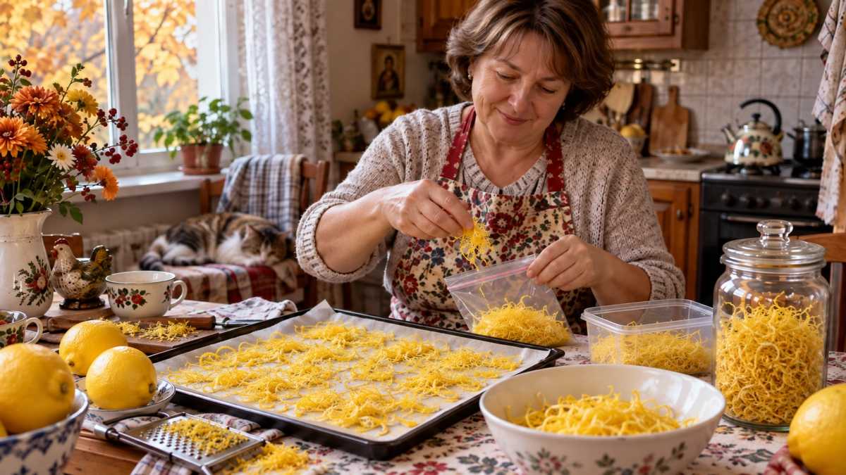 Корки от лимона дороже самого фрукта: осенью сушу и замораживаю — зимой выручают почти каждый день