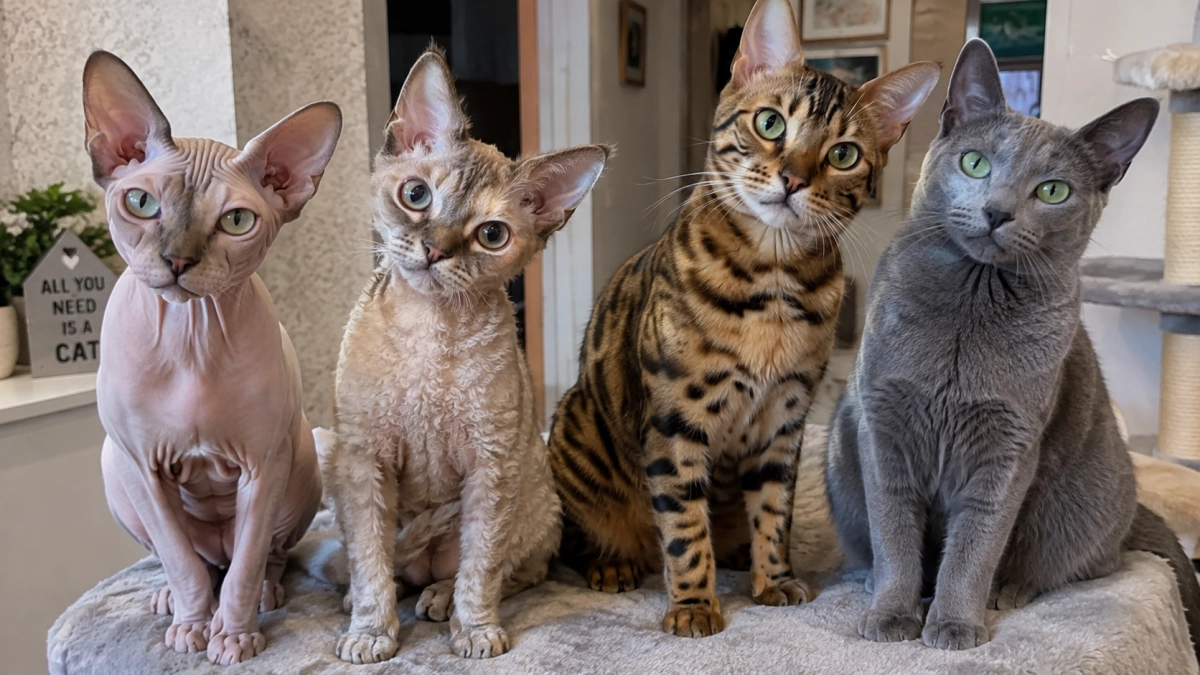 Кошка есть, а шерстяных сугробов нет: 4 породы, которые подойдут тем, кто помешан на порядке