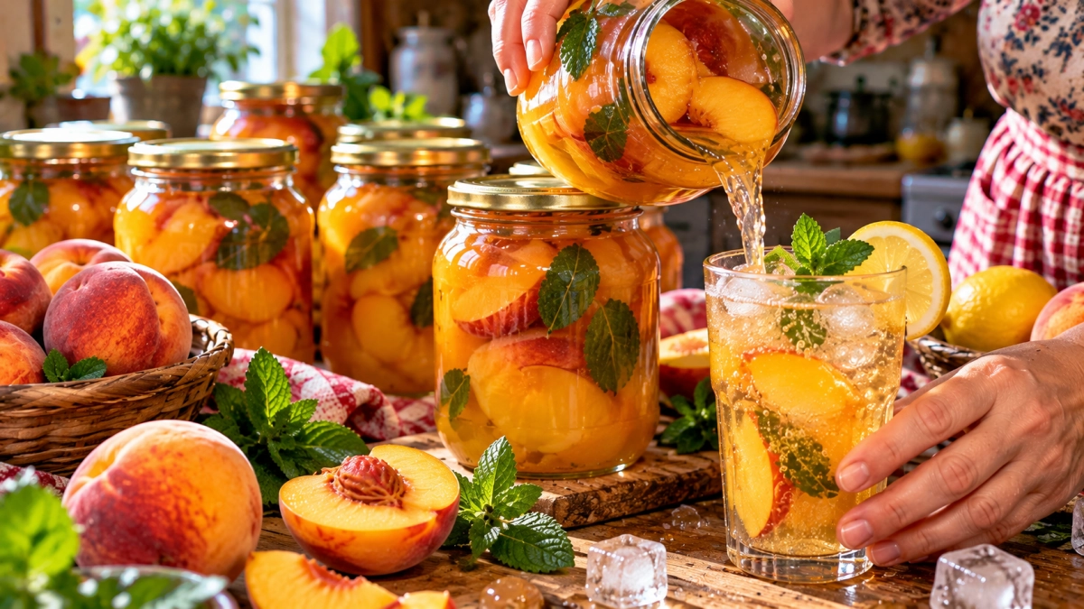 Закрываю по 50 банок — и всё равно мало: обалденная «Персикелла» на зиму — вкуснейший лимонад со вкусом Абхазии по-домашнему