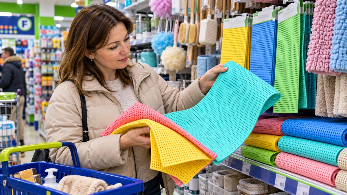 Скупаю в Fix Price антискользящие коврики по 79 рублей и режу на квадраты, как бумагу: выручают сразу в 3 местах — от кухни до прихожей
