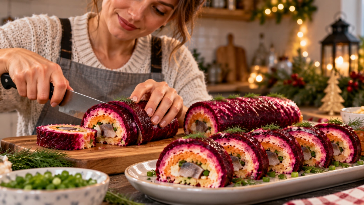 Селёдку в шубу не прячу: делаю «Шуба-ролл» — знакомый вкус, а гости сначала принимают за ресторанную закуску