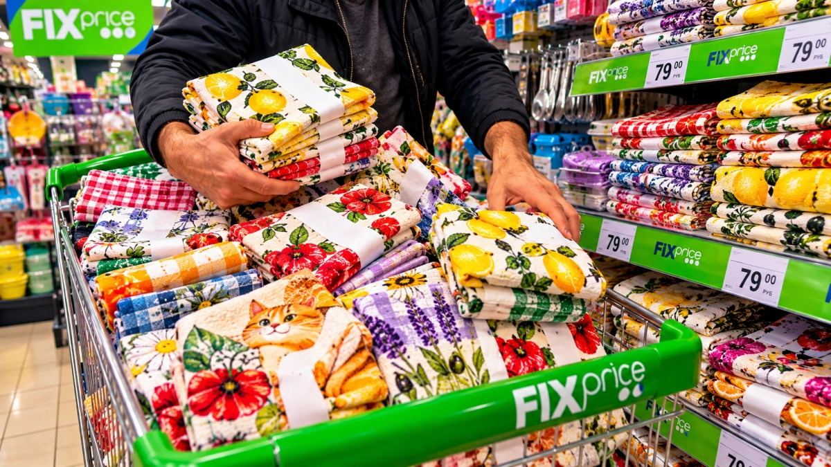 Кухонные полотенца из Fix Price вывожу тележками: ножницы + 10 минут — 7 толковых применений находке за 79 рублей