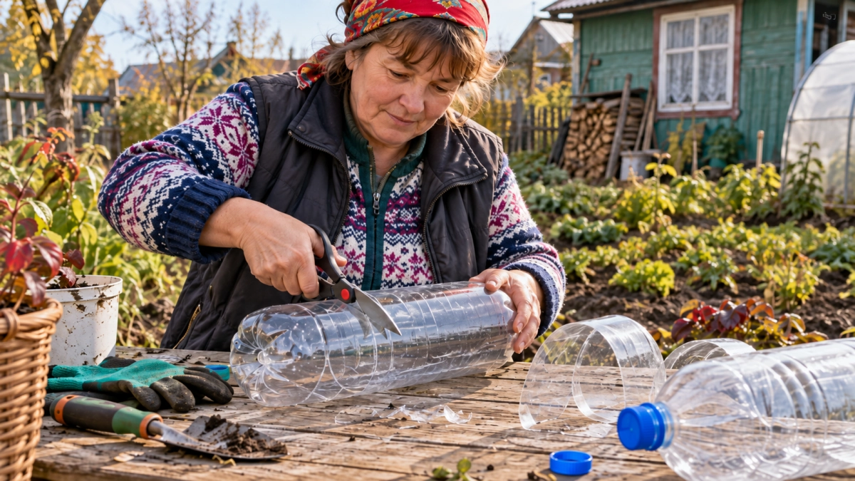 2 пластиковые бутылки разрезаю вдоль — и всю зиму горя не знаю: копеечная защита спасает сад до самой весны