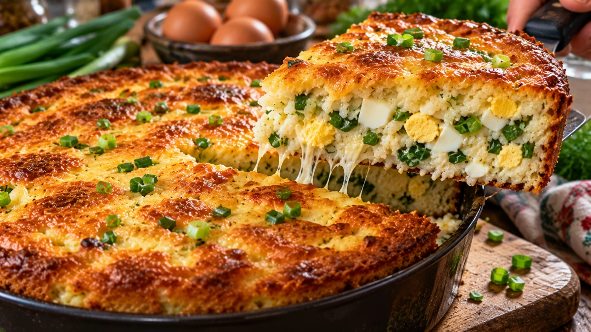 50 г риса + 4 яйца — и под жидкое тесто: пеку ленивый «Рисовик» — мягкий, сочный, с золотистой корочкой