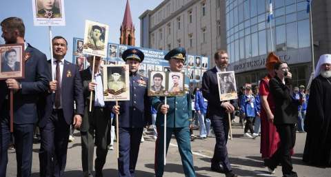 Рекордное шествие "Бессмертного полка" всколыхнуло сердца жителей Приангарья