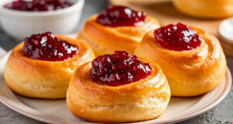 Венгерские булочки с джемом получатся воздушными и мягкими: рецепт быстрой выпечки к чаю за 30 минут
